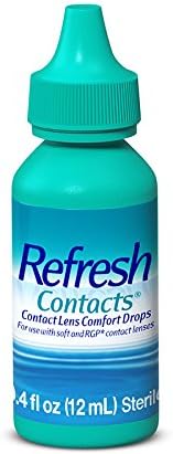 Refresh Contacts, Eye Drops, Contact Lens Comfort,Blue 0.4 Fl Oz Sterile