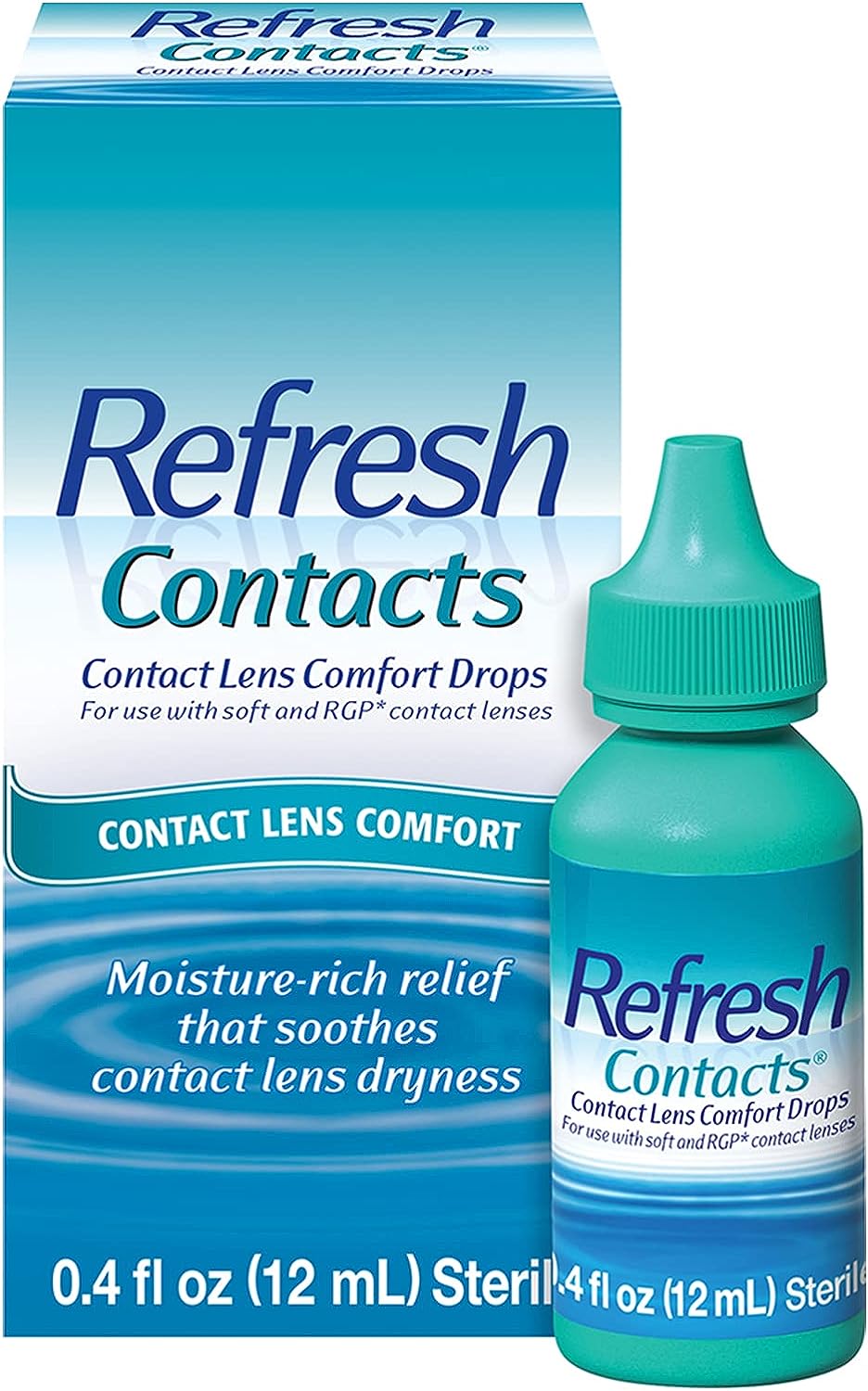 Refresh Contacts, Eye Drops, Contact Lens Comfort,Blue 0.4 Fl Oz Sterile