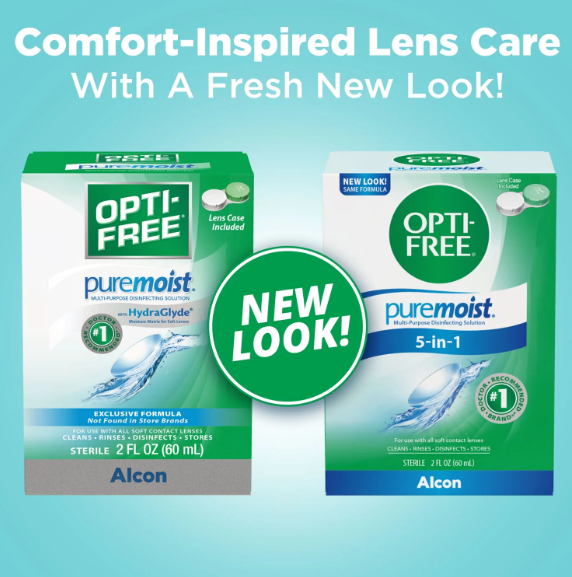 Opti-Free Puremoist Multi-Purpose Disinfecting Solution with Lens Case 2 Fl Oz (Pack of 1)…